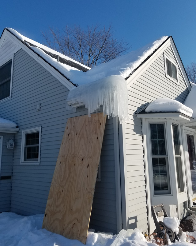 Before Roof Snow Removal