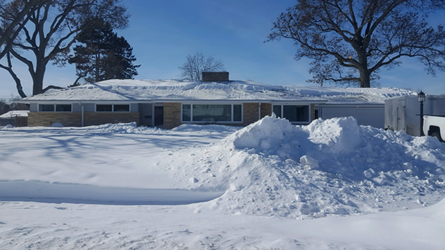 After Roof Snow Removal