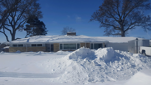 Before Roof Snow Removal