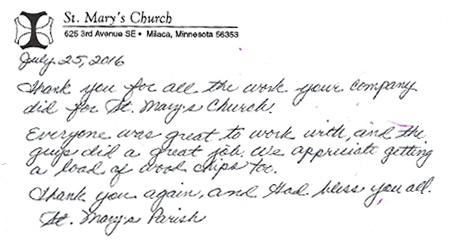 Milaca, MN Tree Service Testimonial