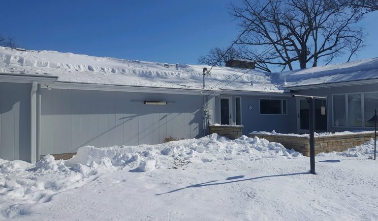after roof snow removal