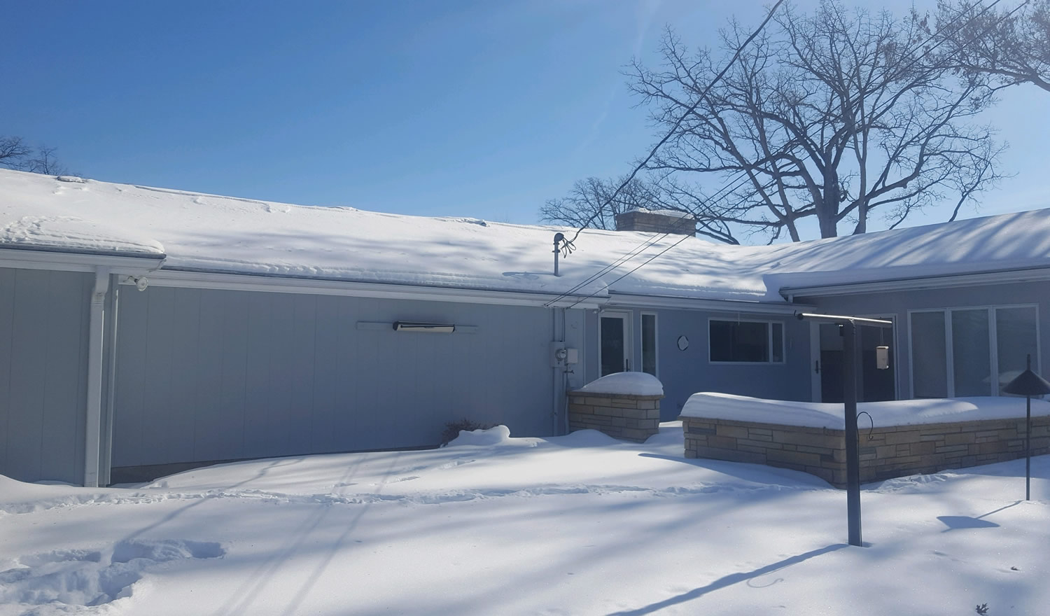 before roof snow removal