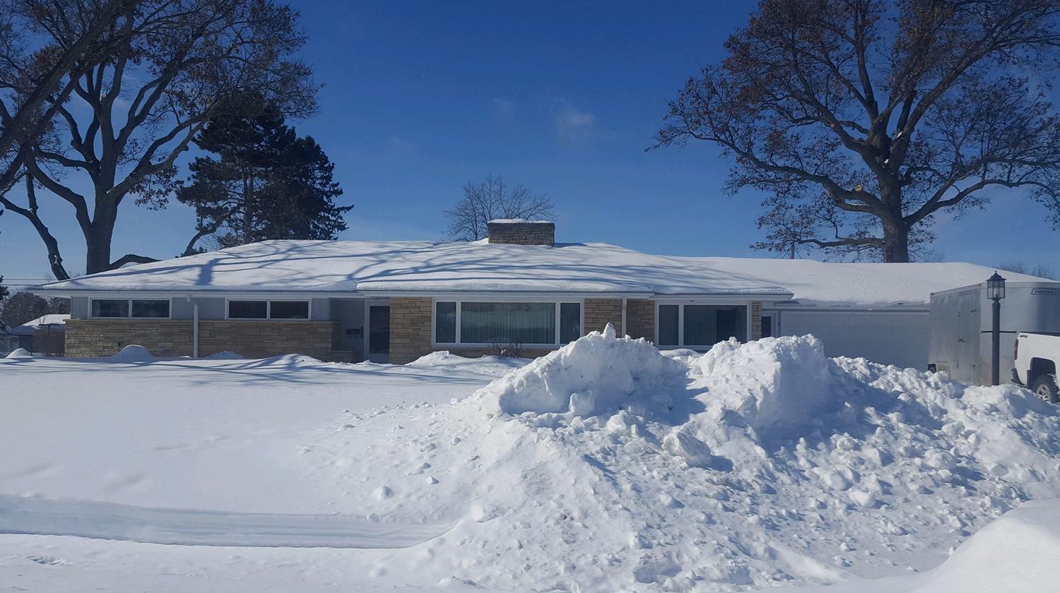Before Roof Snow Removal